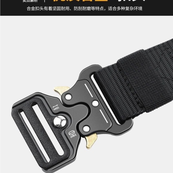 Men Quick Release Buckle Belt Tactical Army Webbing Nylon Military Waistbelt 49” - Picture 6 of 9